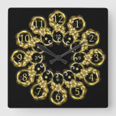 Time Machine Clock ~ Space/Time Continuum ~ Vierkante Klok (Voorkant)