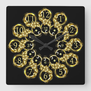 Time Machine Clock ~ Space/Time Continuum ~ Vierkante Klok
