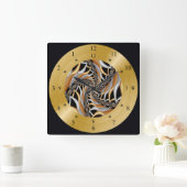 Time Machine Clock ~ Wormhole ~ Safe/Dangerous??? Vierkante Klok (Huis)