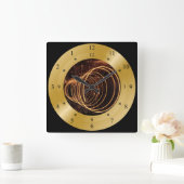 Time Machine Clock ~ Wormhole ~ Time Travel ~ Vierkante Klok (Huis)