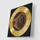 Time Machine Clock ~ Wormhole ~ Time Travel ~ Vierkante Klok (Hoek)