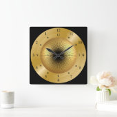 Time Machine ~ Golden Black Hole ~ Time Travel Vierkante Klok (Huis)