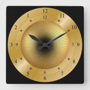Time Machine ~ Golden Black Hole ~ Time Travel Vierkante Klok