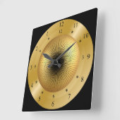 Time Machine ~ Golden Black Hole ~ Time Travel Vierkante Klok (Hoek)