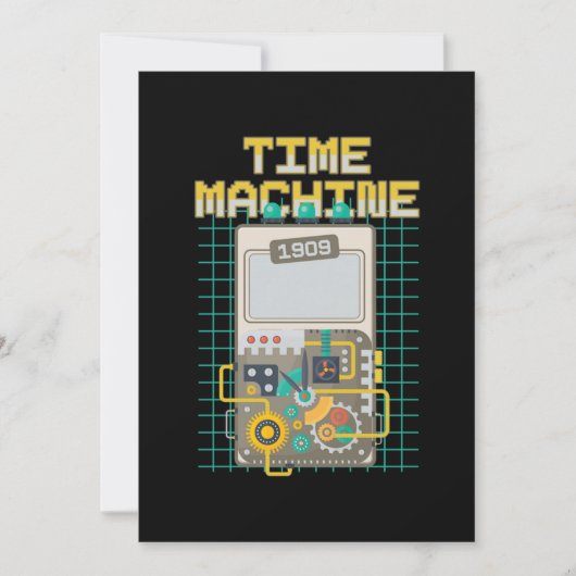 Time Machine Retro Time Traveling Cadeaus Kaart (Voorkant)