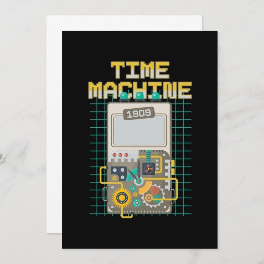 Time Machine Retro Time Traveling Cadeaus Kaart (Voorkant / Achterkant)