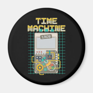 Time Machine Retro Time Traveling Cadeaus Magneet