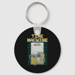 Time Machine Retro Time Traveling Cadeaus Sleutelhanger