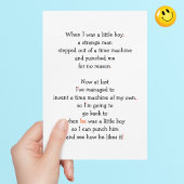 Time Machine Travel Funny Future Sci-Fi Joke Humor Feestdagen Kaart