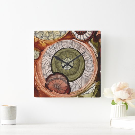 Time Machine vierkante acryl klok (Huis)