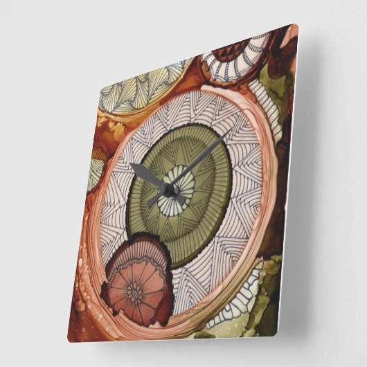 Time Machine vierkante acryl klok (Hoek)