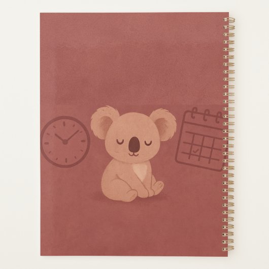 Time Management – Cute Koala Daily Planner (Achterkant)