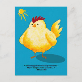 Time Management Rooster Postcards Feestdagenkaart