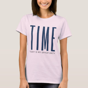 TIME Minimalistische Typografie Wandkunst, Modern T-shirt