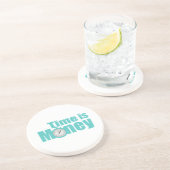 Time Money Onderzetters:  ontwerp Zandsteen Onderzetter (Zijkant)