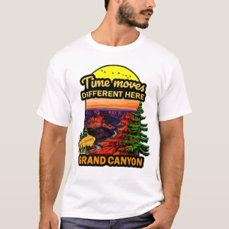 Time Moves Differently Here – Canyon Nature Hiking T-shirt