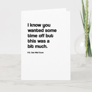 Time-off Funny Birthday-kaart Kaart