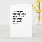 Time Off Funny Verjaardag Kaart (Gele Bloem)