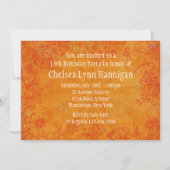 Time Oranje 13th Birthday Invitation Kaart (Achterkant)