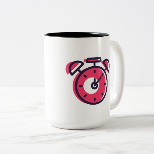 Time over tweekleurige koffiemok (Voorkant rechts)