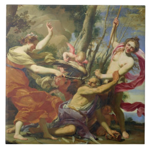 Time Overcome door Youth and Beauty Tegeltje