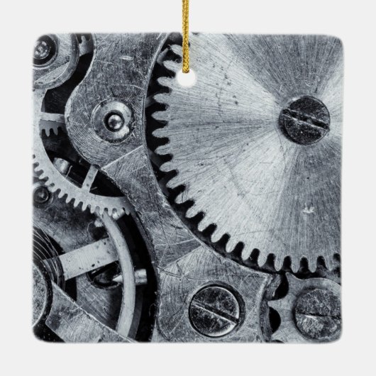 Time Piece Mechanics Keramisch Ornament (Achterkant)