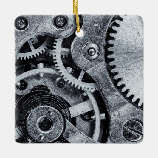 Time Piece Mechanics Keramisch Ornament (Voorkant)