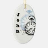 Time Pocket Watch kerstversiering Keramisch Ornament (Rechts)