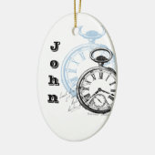 Time Pocket Watch kerstversiering Keramisch Ornament (Links)