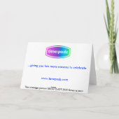 Time-podz regenboogkaart - 18 jaar oud (knipperen) kaart (Achterkant)