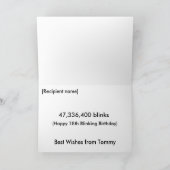 Time-podz regenboogkaart - 18 jaar oud (knipperen) kaart (Binnen)