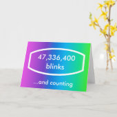 Time-podz regenboogkaart - 18 jaar oud (knipperen) kaart (Gele Bloem)