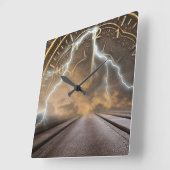 Time Portal Vortex Paranormal Vierkante Klok (Hoek)