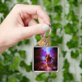 Time#-Premium Square Sleutelhanger van de partij (Hand)