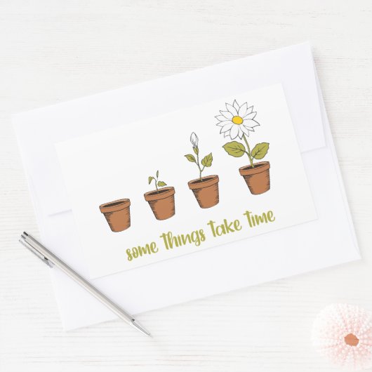 Time Rechthoekige Sticker (Envelop)