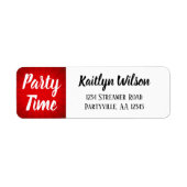 Time Red Sunburst Etiket (Voorkant)