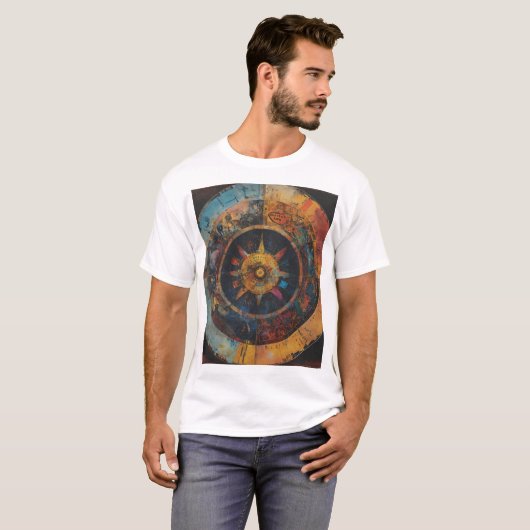 Time’s Tapestry: Het Astrolabe verhaal T-shirt (Voorkant volledig)