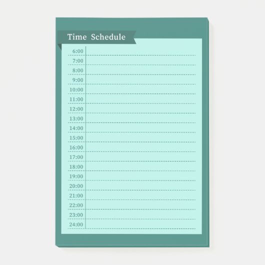 time schedule post-it® notes (Voorkant)