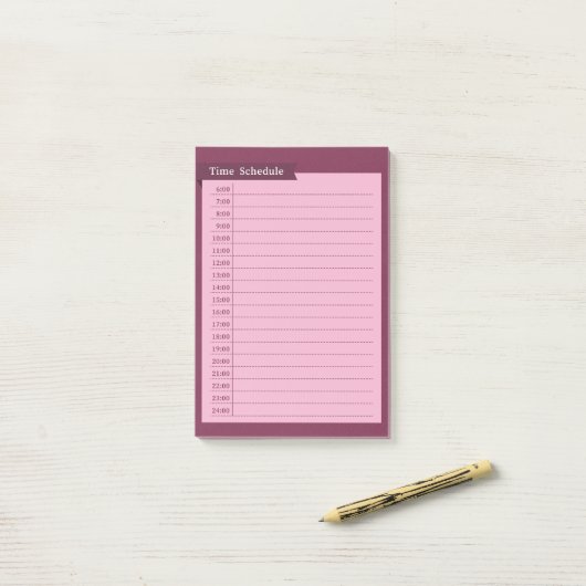 time schedule post-it® notes (Op bureau)