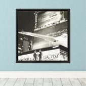 Time Square NYC. Canvasprint met spanopdruk Canvas Afdruk (Insitu (Houten vloer))