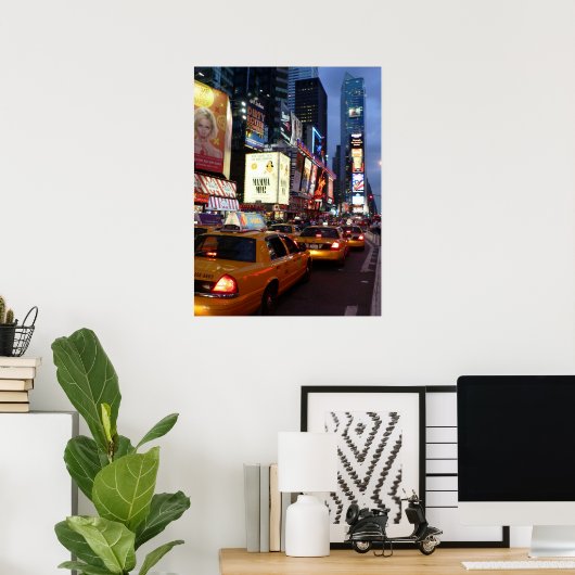 Time Square Taxis Poster (Thuiskantoor)