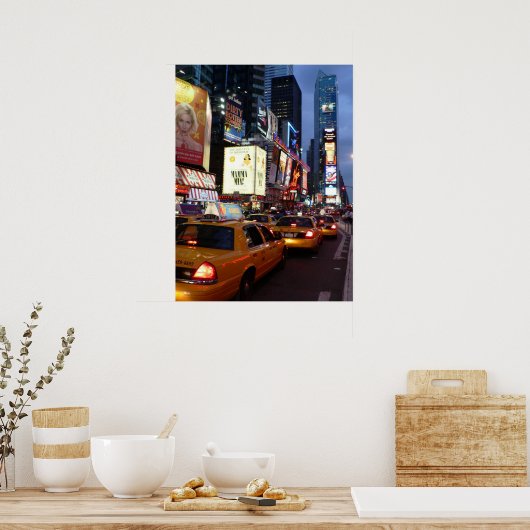 Time Square Taxis Poster (Keuken)