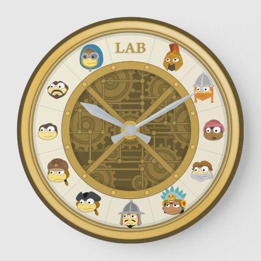 Time Tangled Wall Clock Grote Klok (Voorkant)