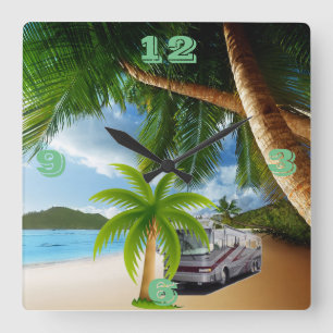 TIME Tic Toc Wall Clocks Vierkante Klok