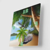 TIME Tic Toc Wall Clocks Vierkante Klok (Hoek)