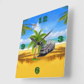 TIME Tic Toc Wall Clocks Vierkante Klok (Hoek)