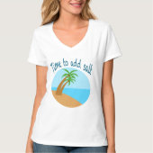 Time to Add Salt – Tropical Beach Palm Tree Summer T-shirt (Voorkant)