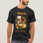 Time To Get Cooking  Retro Chef Cook Present T-shirt (Voorkant)
