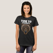 Time To Hibernate Bear Grizzly Bear Animal Meme Wi T-shirt (Voorkant volledig)