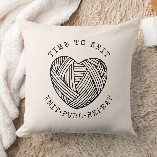 Time to Knit Blush Pink Kussen (Deken)